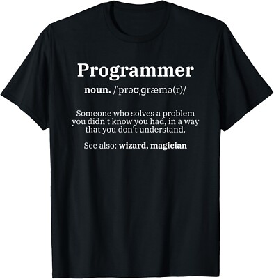 Definition Programmer Meaning - Computer Science _ Coding Gift Unisex T-Shirt