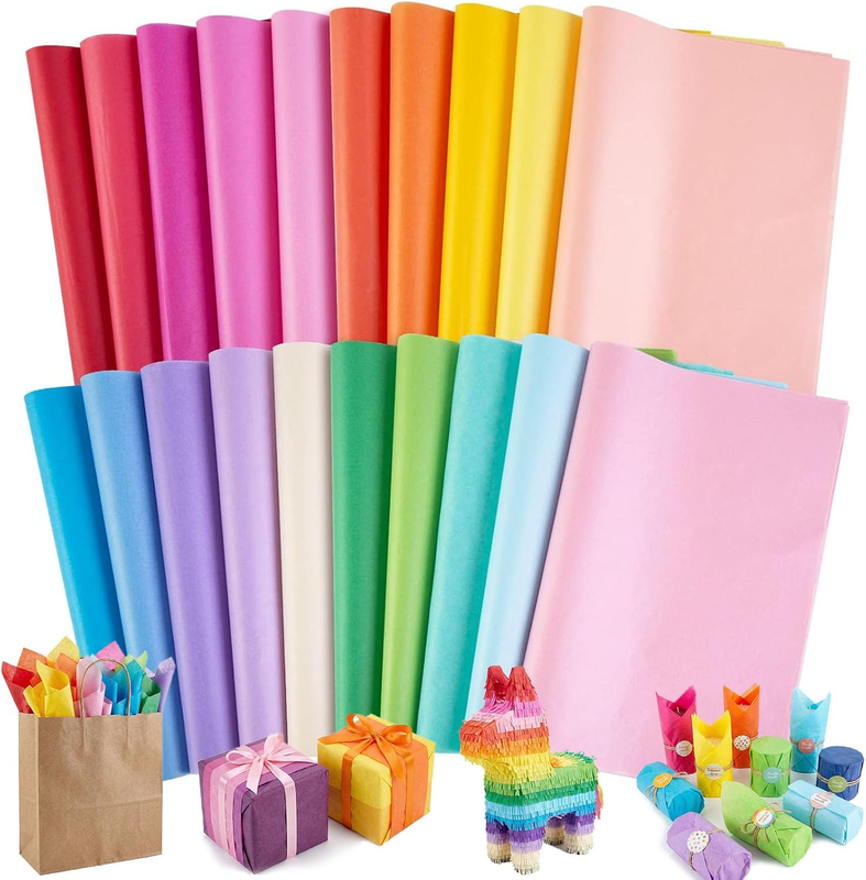 330 Sheets Tissue Paper, 14X10 Inch Multicolor Wrapping Tissue Paper for Gift Ba