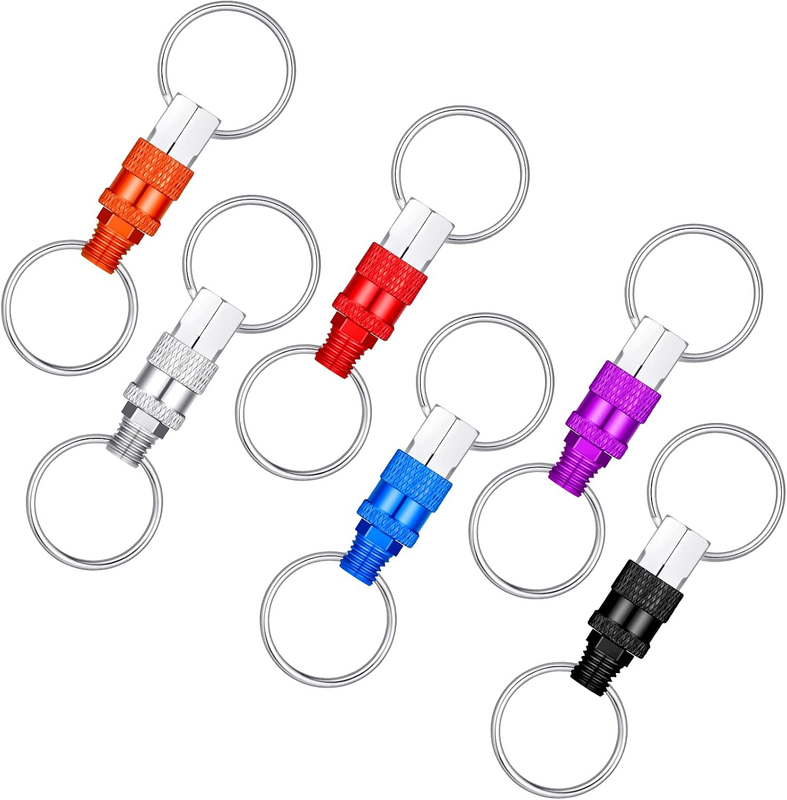 Tallew 6 Pack Quick Release Keychain Detachable Key Ring Pull Apart Coupler Deta