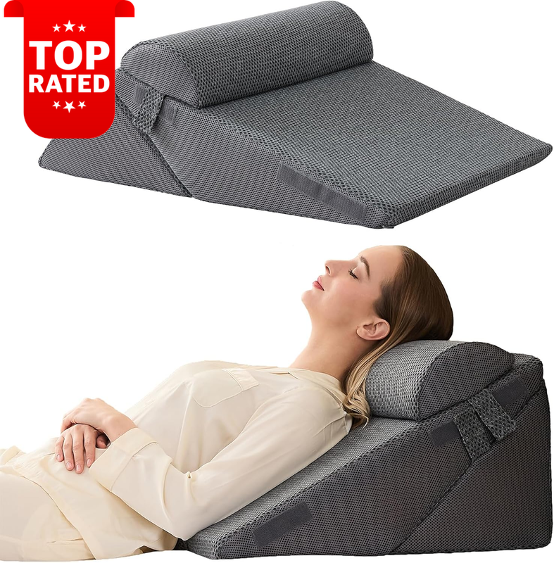 Orthopedic Bed Wedge Pillow Set Adjustable Foam Knee Back Support 3PCS