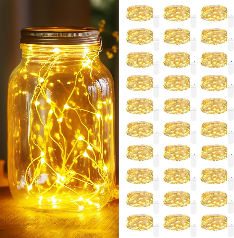 [ 30 Pack ] Fairy Lights Battery Operated String Lights 7 FT/20 LED Mini Twinkle