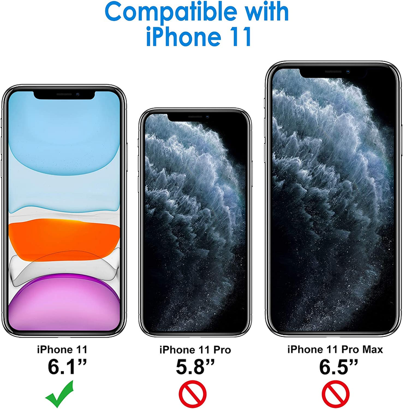 Wallet Case for iPhone 11 6.1-Inch, Shockproof PU Leather Magnetic Flip Cover wi