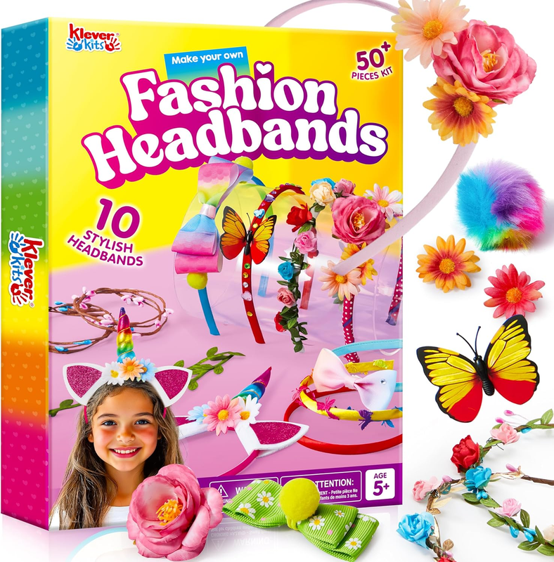Headband Making Kit for Girls - Make Your Own Fashion Headbands - DIY Hair Acces