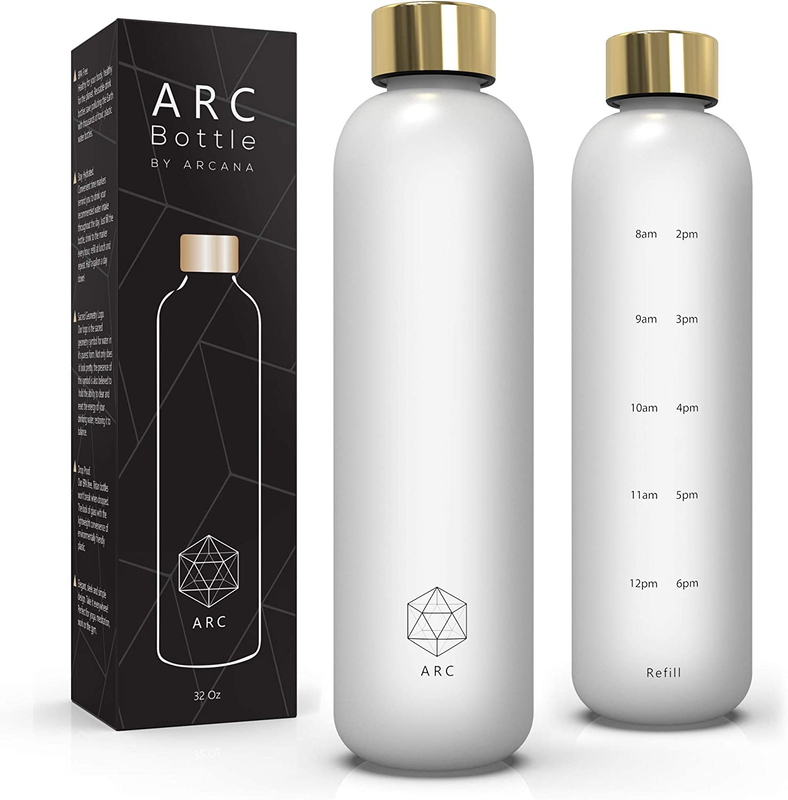 Arc Water Bottle with Time Marker - Motivational Water Bottles with Times to Dri