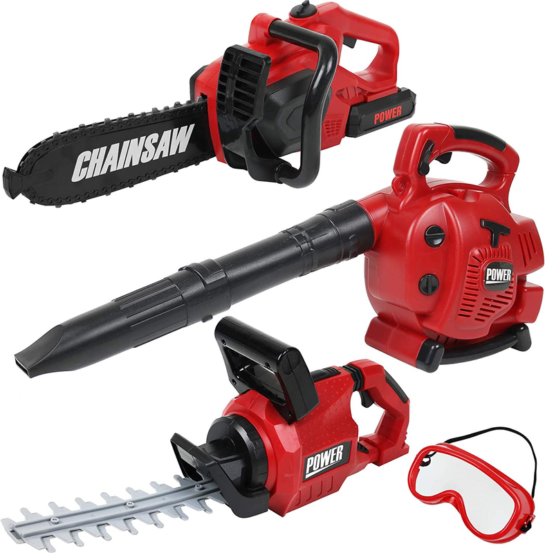 Power Garden Tools Set for Kids Battery Operated Toy Leaf Bl