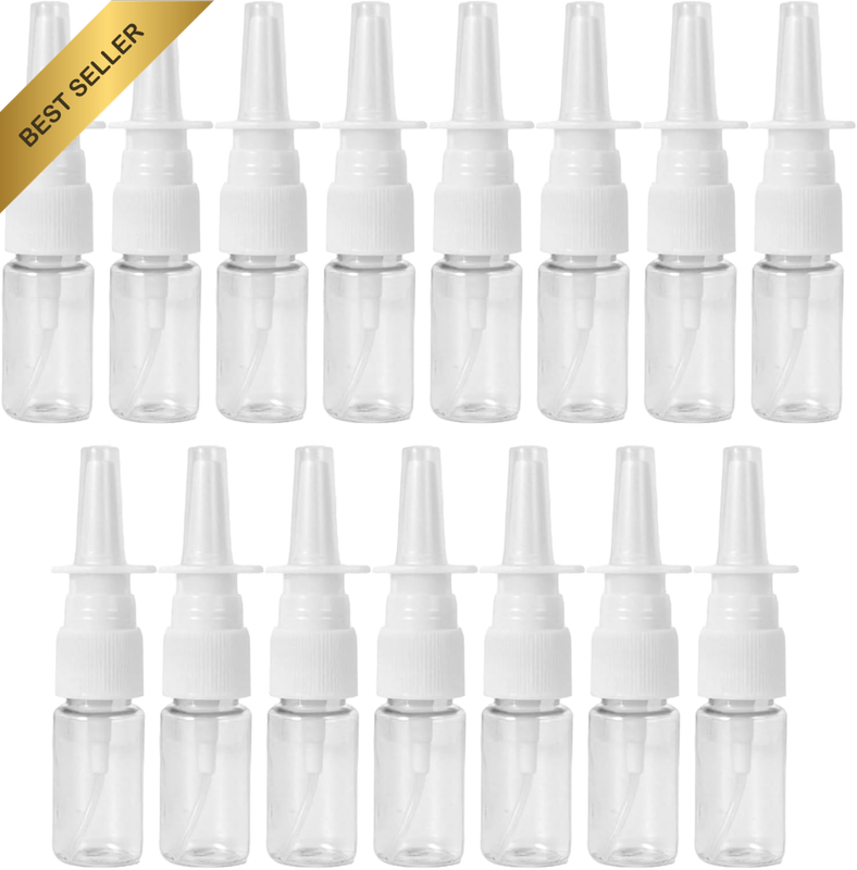 15 Pack Empty Nasal Spray Bottles, Refillable Fine Mist Spray Bottle Portable Re
