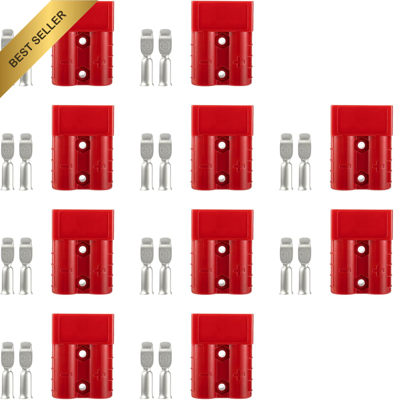 Plug Connectors Tool Compatible with Anderson Style,10Pcs 50 AMP 6AWG 12-24V DC