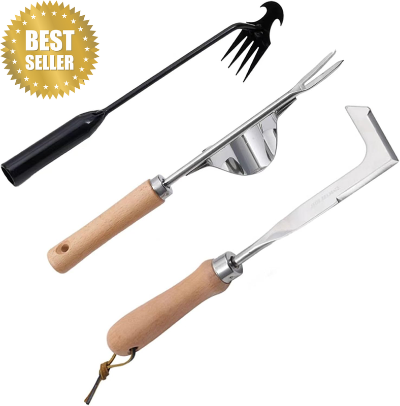 3 Pack Weed Puller Tool, Manual Hand Weeder Paver, Stainless Steel Crevice Weedi
