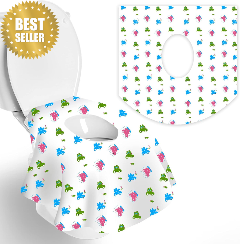 Toilet Seat Covers Disposable 50 Pack, Large Waterproof Potty Covers for Toddler