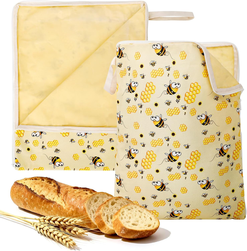2Packs XL Reusable Beeswax Bread Bags for Homemade Bread Sourdough for Keep Fres