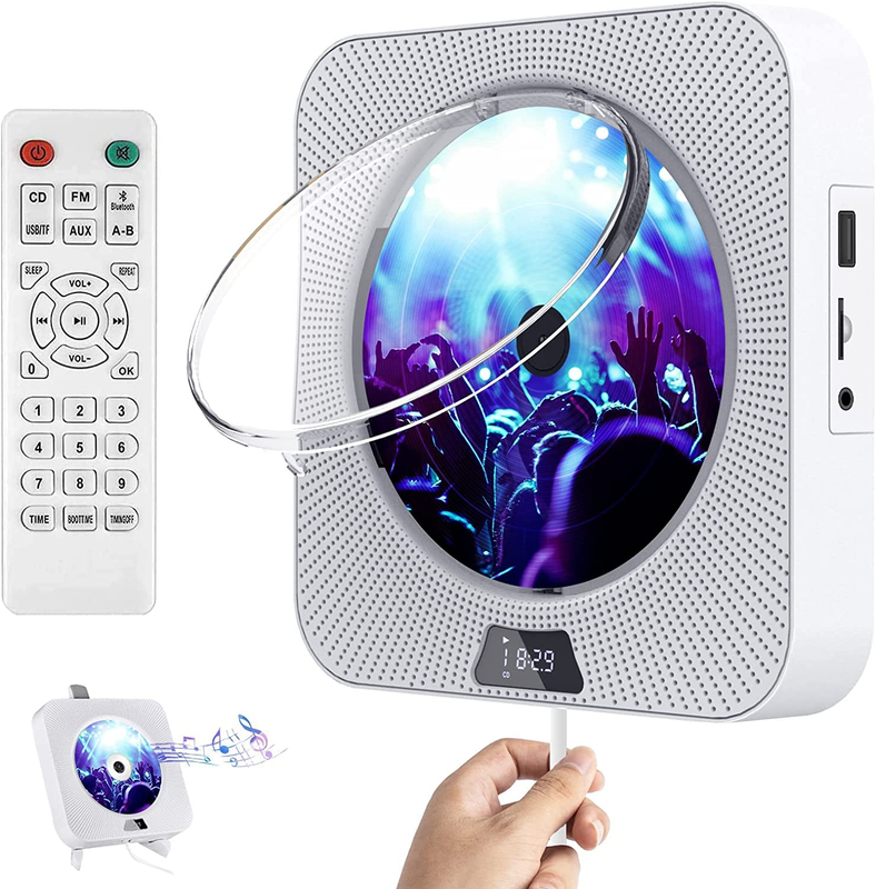 With Bluetooth, Wall Mountable Cd Player With Dust Cover