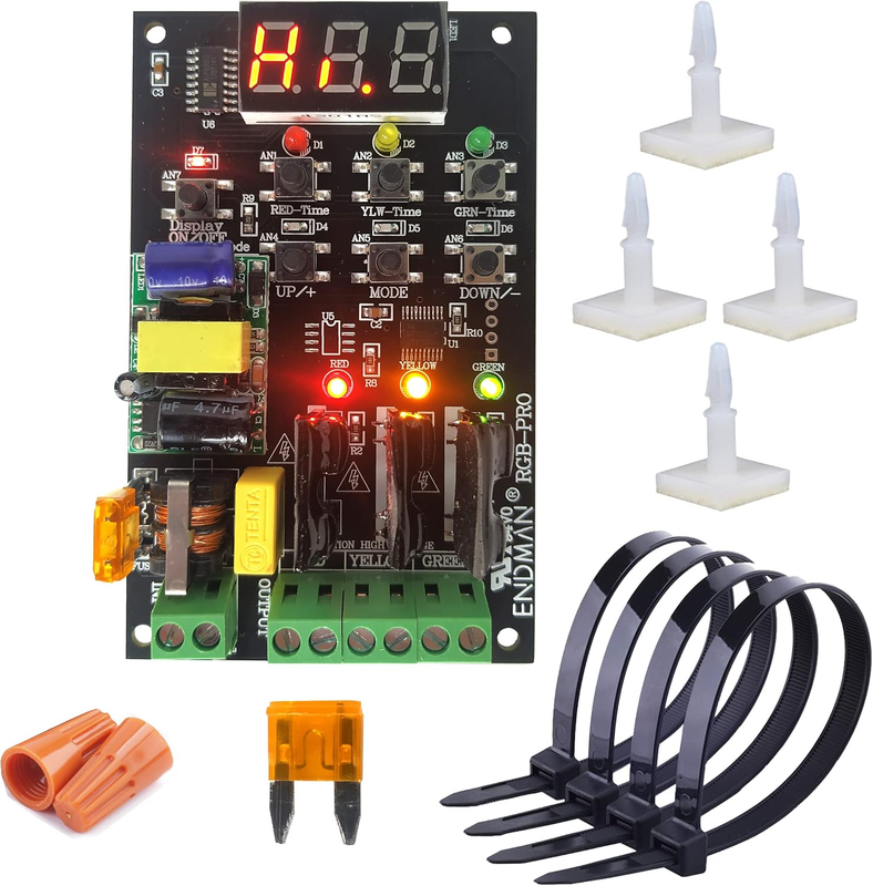 Traffic Light Controller 80VAC 260VAC LED Display Sequencer