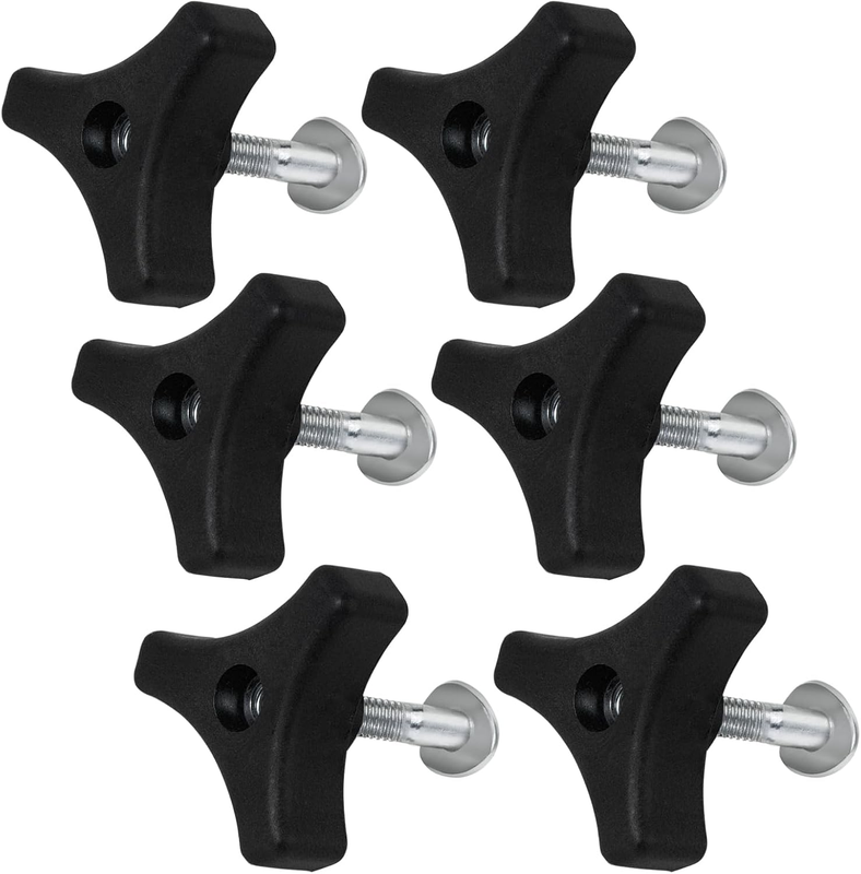 6 Sets Lawn Mower Handle Knobs Nut Bolt, Triangle Handle Knob Screw Bolt for Hon
