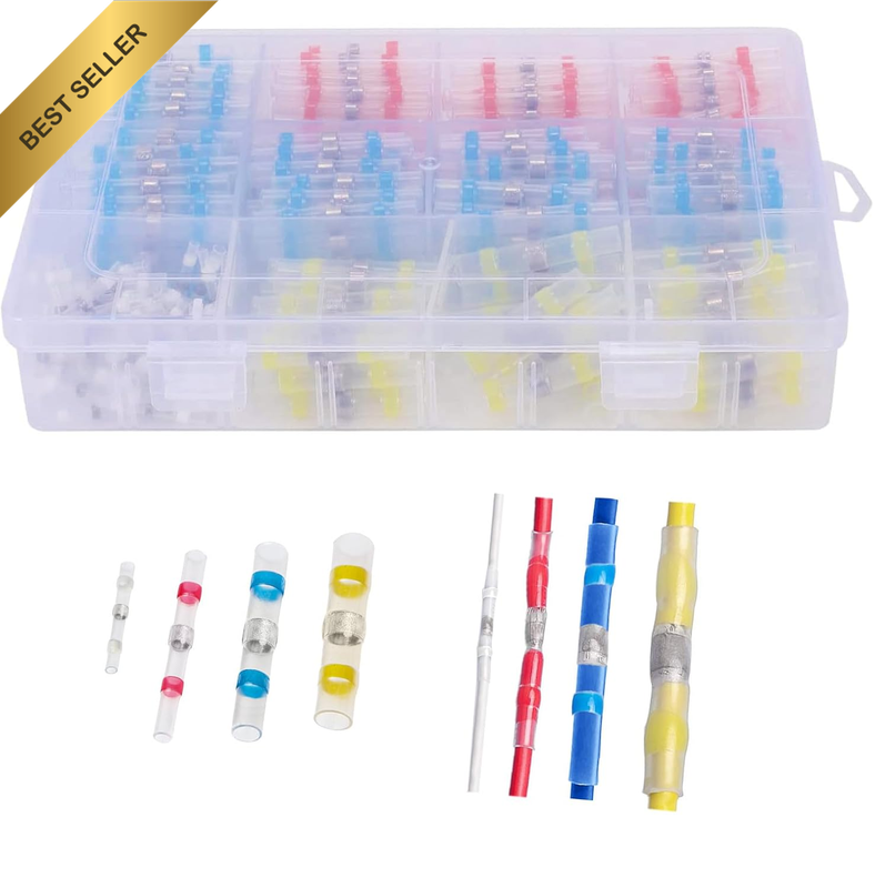Electrical Connectors, 100Pcs Heat Shrink Butt Connectors | Solder Seal Wire Con