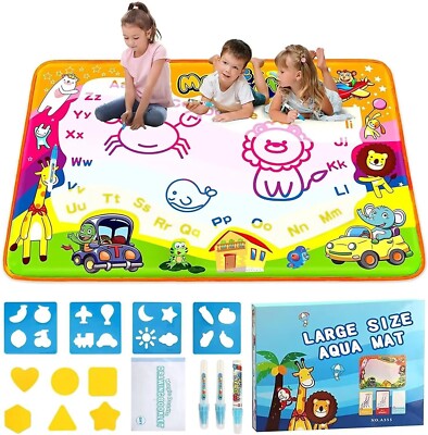 XL Water Doodle Mat: Mess-Free Drawing Fun for Kids Ages 3-8