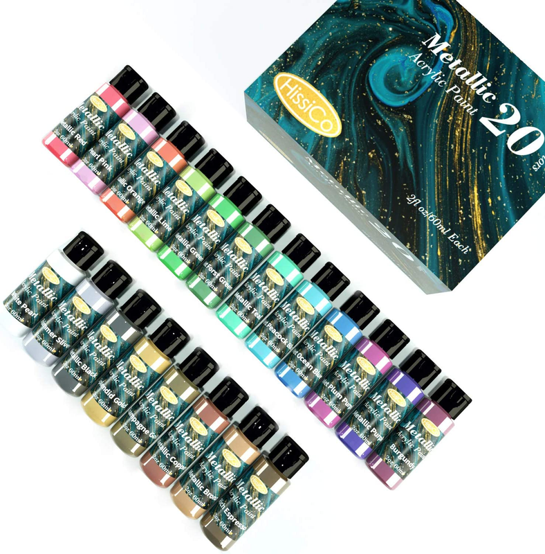 Metallic Acrylic Paint Set of Premium 20 Colors，Profession