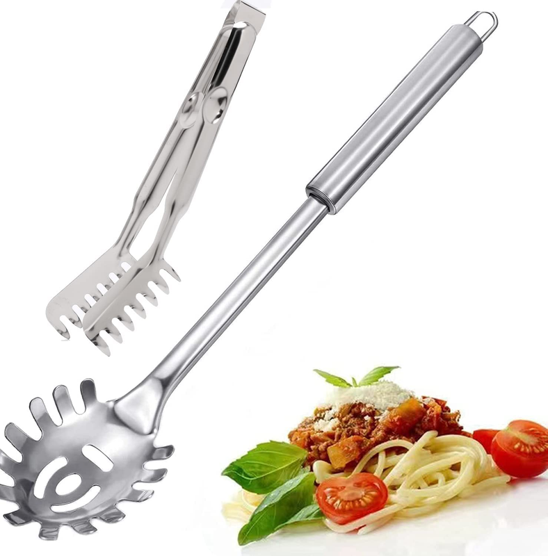 2 Pieces Spaghetti Spoon Set, Pasta Fork, Pasta Spoon, Spaghetti Sever, Pasta To