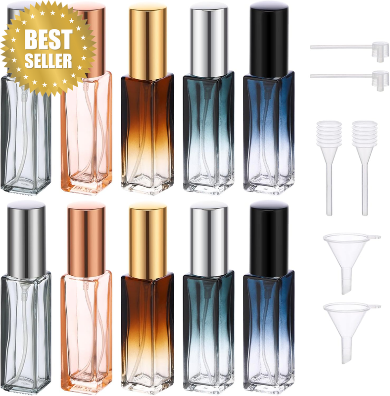 Perfume Container, 10 Pcs 10Ml Glass Sprayer Fragrance Bottle, Luxury Perfume Sp