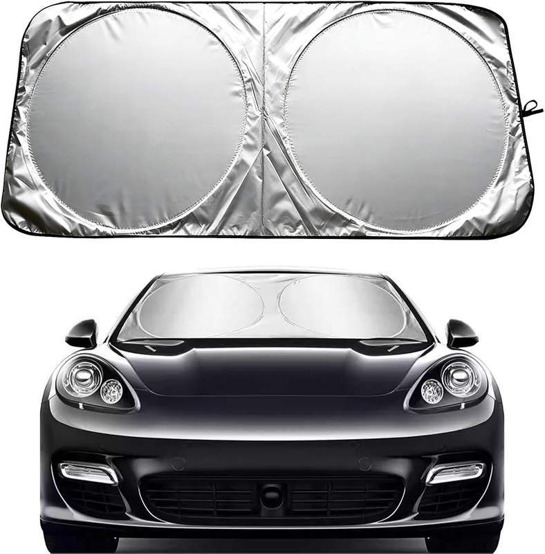 Car Windshield Sun Shade, Enhanced UV Protection Sunshade for Maximum Sun Protec