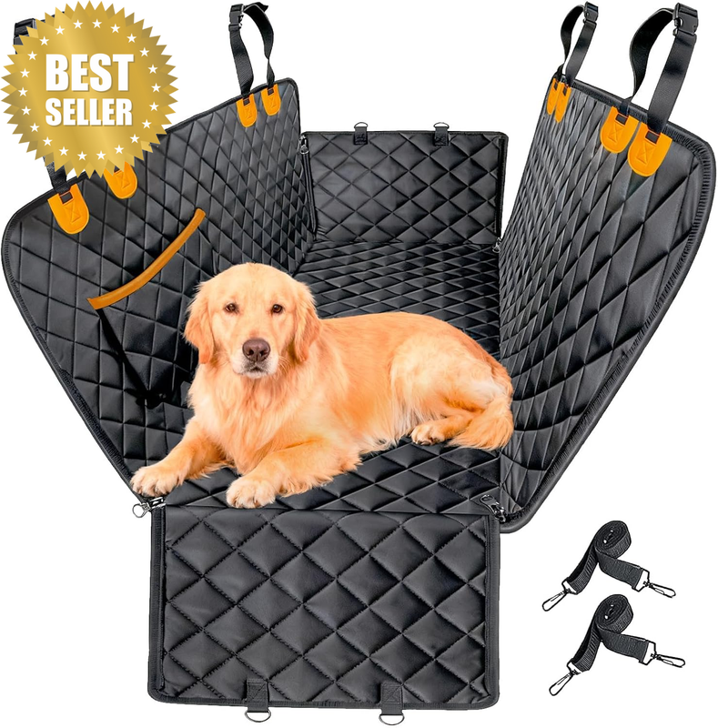 Dog Back Seat Cover Hammock, Waterproof 600D Heavy Duty with Side Flaps, 54X58 I