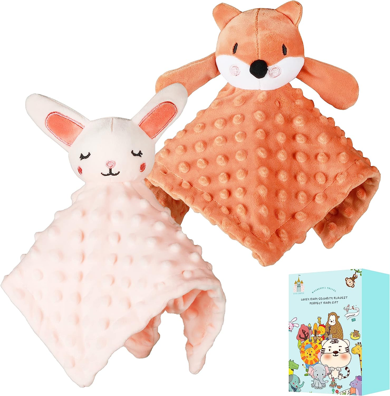 Soft Unisex Newborn Essentials for Baby Registry: Security Blanket Gift Box