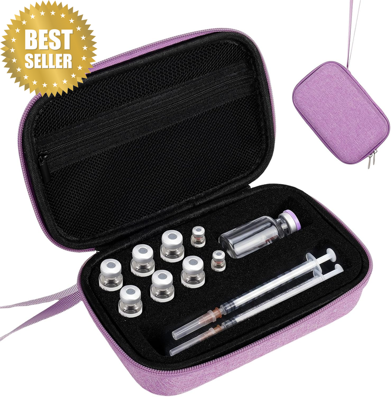 Peptide Vial Organizer Bag Portable Peptide Case for Fridge 3Ml 5Ml 10Ml 30Ml Vi