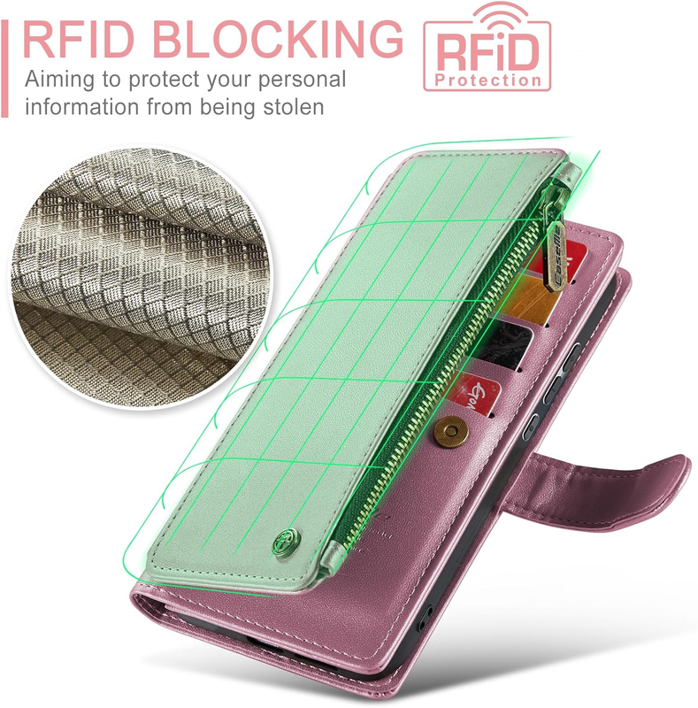 for Samsung Galaxy S23 FE 5G Case, PU Leather Magnetic Flip Wallet Phone Case fo