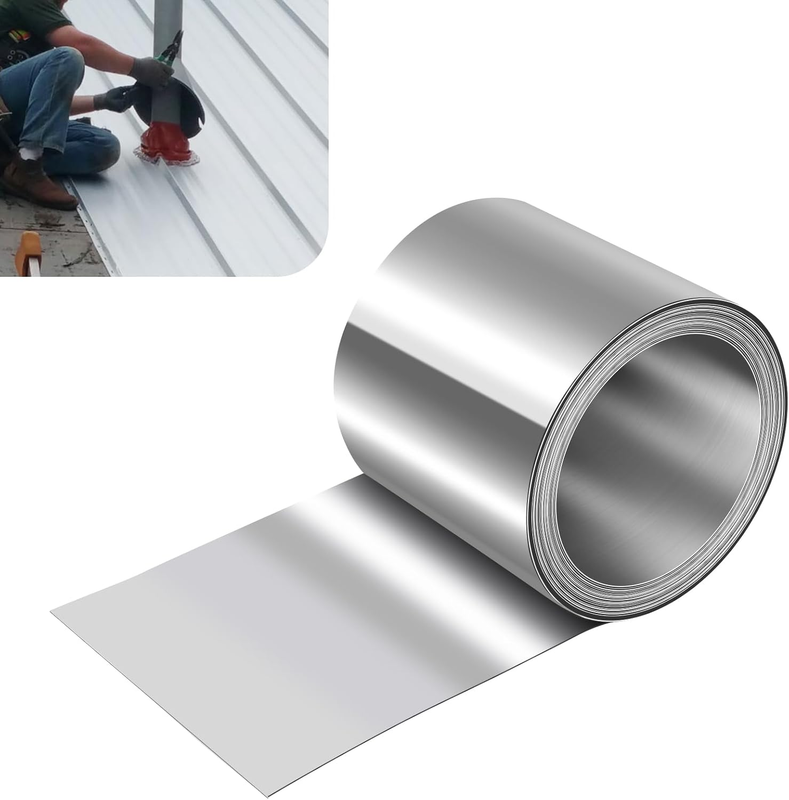 Aluminum Flashing Roll,6In X 10Ft Metal Roof Panels,32 Gauge (0.0078