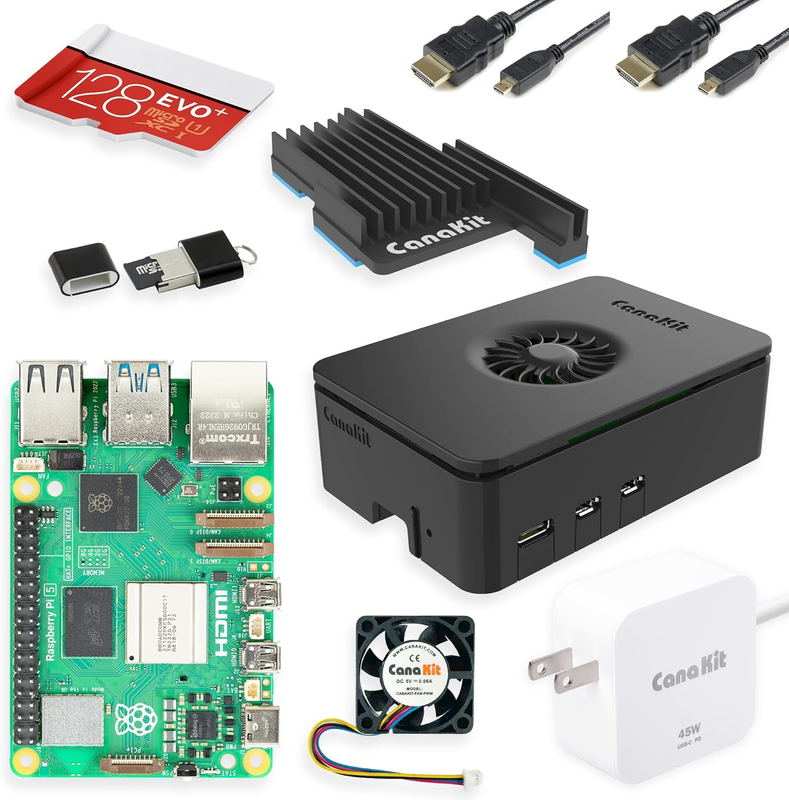Raspberry Pi 5 Starter Kit PRO - Turbine Black (128GB Edition