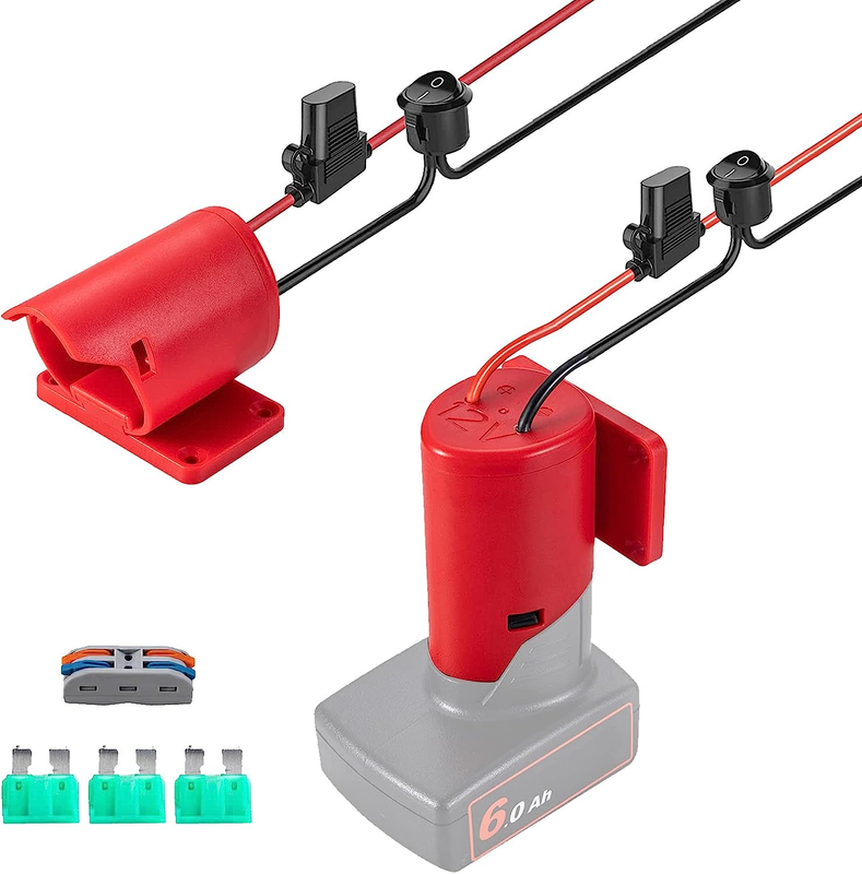 Power Wheels Adapter for Milwaukee 12V M12 Battery Adapter with Fuse & Switch,14