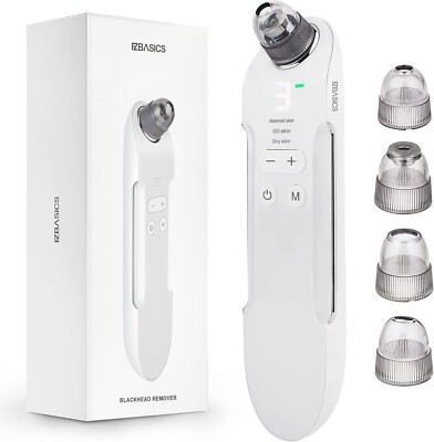 Newest Blackhead Remover Face Pore Vacuum Cleaner EZBASICS Blackhead Vacuum Rech