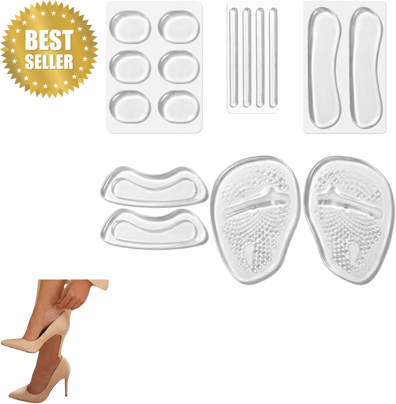 16Piece Heel Cushion Kit. Self-Adhesive Gel Pads for Shoes That Are Too Big. 5 U