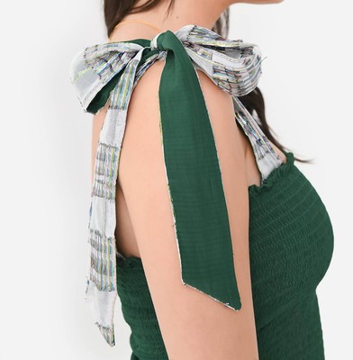 Pre-owned Koché Koch Cece Top In Evergreen - Size Xs In Green