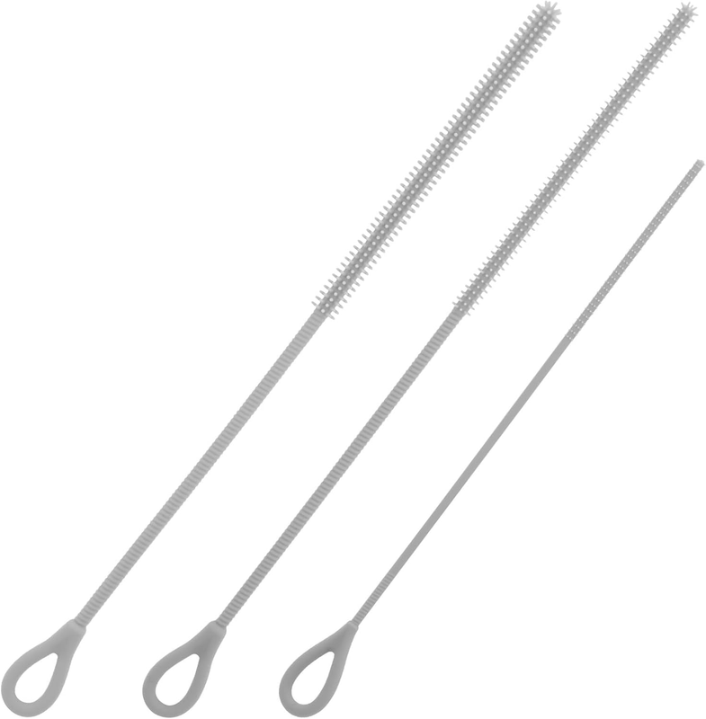 3Pcs Extra Long Silicone Straw Brush, 3/6/9Mm Reusable Bendable Straw Cleaning B
