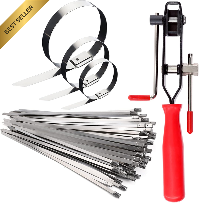 37Pcs Automotive CV Boot Clamp Pliers with Ear Joint Banding Clamps, 304 Stainle