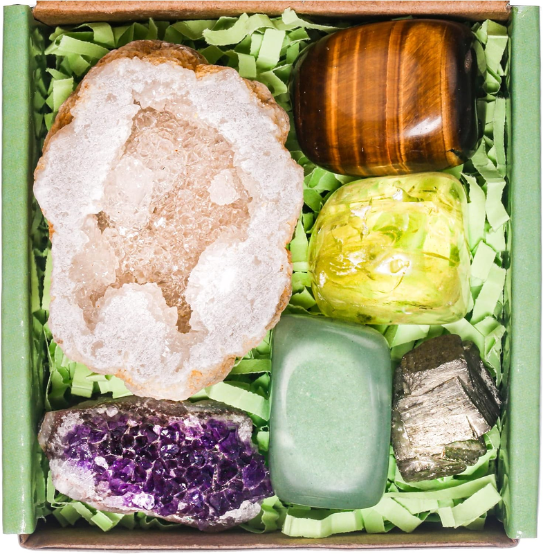 Healing Crystal Stone Gift Set Anxiety Stress Relief Reiki Meditation Abundance