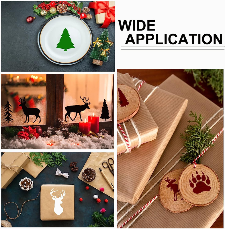 Small Stencils for Painting on Wood Reusable, 3 Inch Reusable Stencil for Craft 