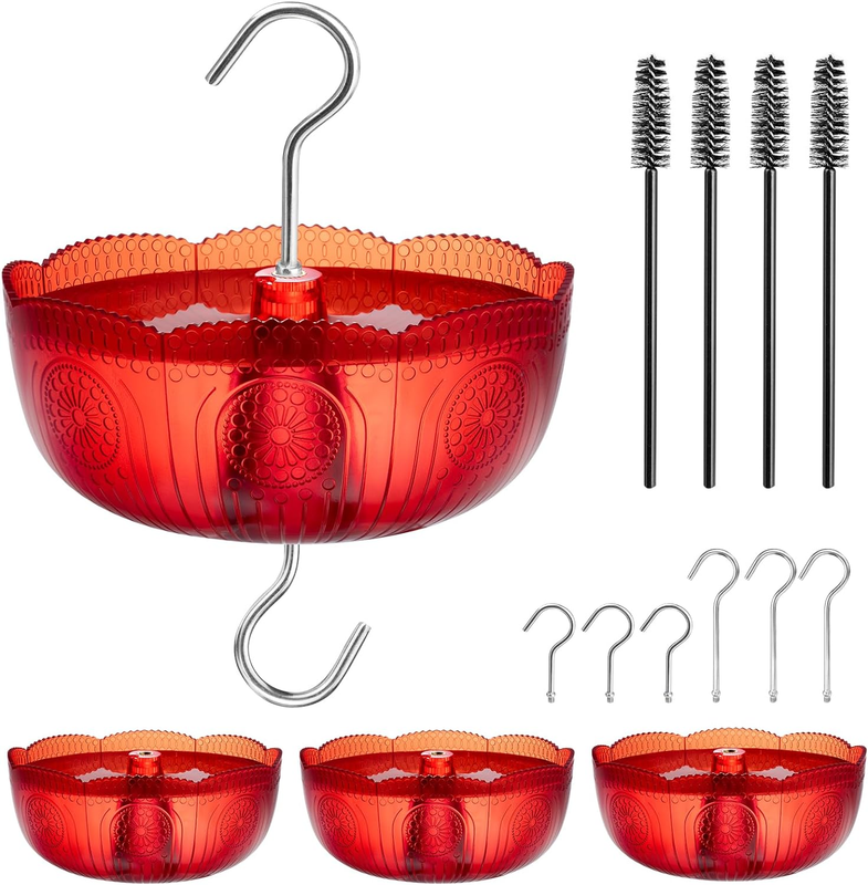 Ant Moat for Hummingbird Feeders, (4 Pack, 6 OZ) Vintage Style Humingbird