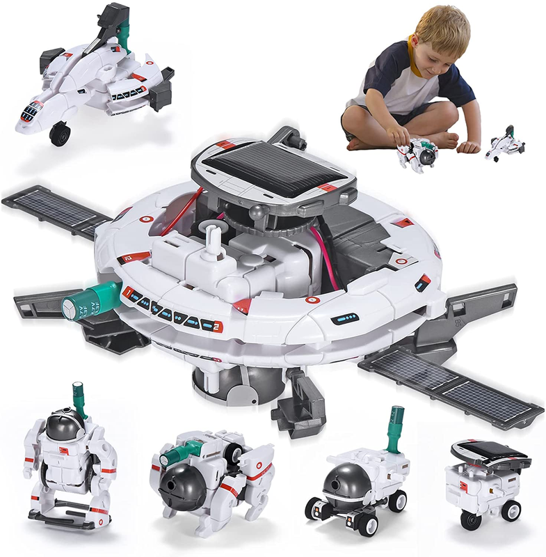 Solar Robot Learning Building Science Kit with Solar Panel & Battery Powered