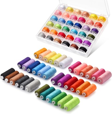 72pcs Sewing Thread kit, 36 Colors Machine Threads, Prewound 36 colors 