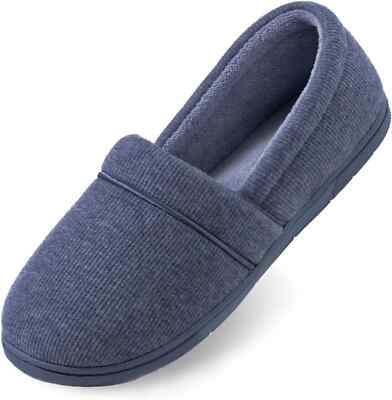 Womens Memory Foam Knit Slippers Ladies Closed Back House Shoes indoor outdoor