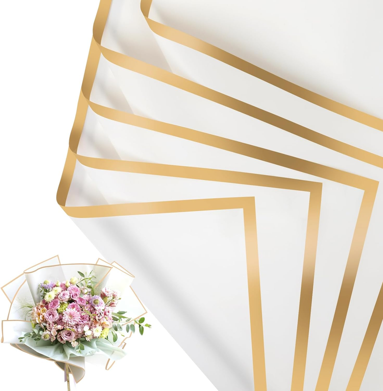 - Waterproof Floral Bouquet Wrapping Paper, Flori
