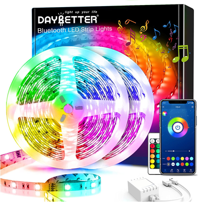 60Ft Smart Led Lights 5050 RGB Led Strip Lights Kits with Remote