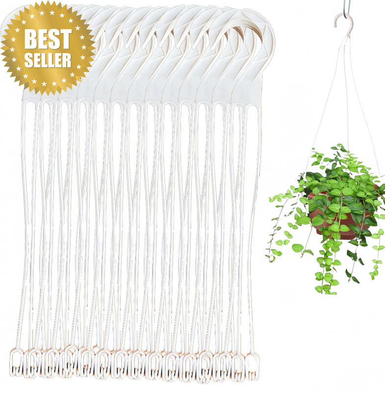 20 Pack Hanging Basket Hangers Hook, 39.5 Cm Plastic Hanging Basket Chain,  Gard