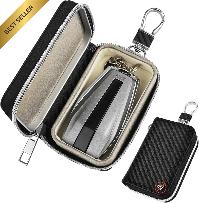 Faraday Pouch for Car Keys, Upgrade Car Key Signal Blocker, Keyless Remote-Contr