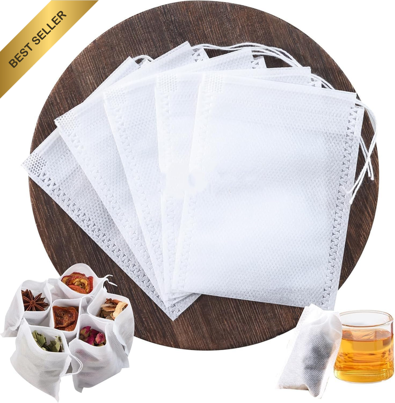 300 PCS Tea Bags for Loose Leaf Tea, Empty Tea Filter Bags with Drawstring, Fill