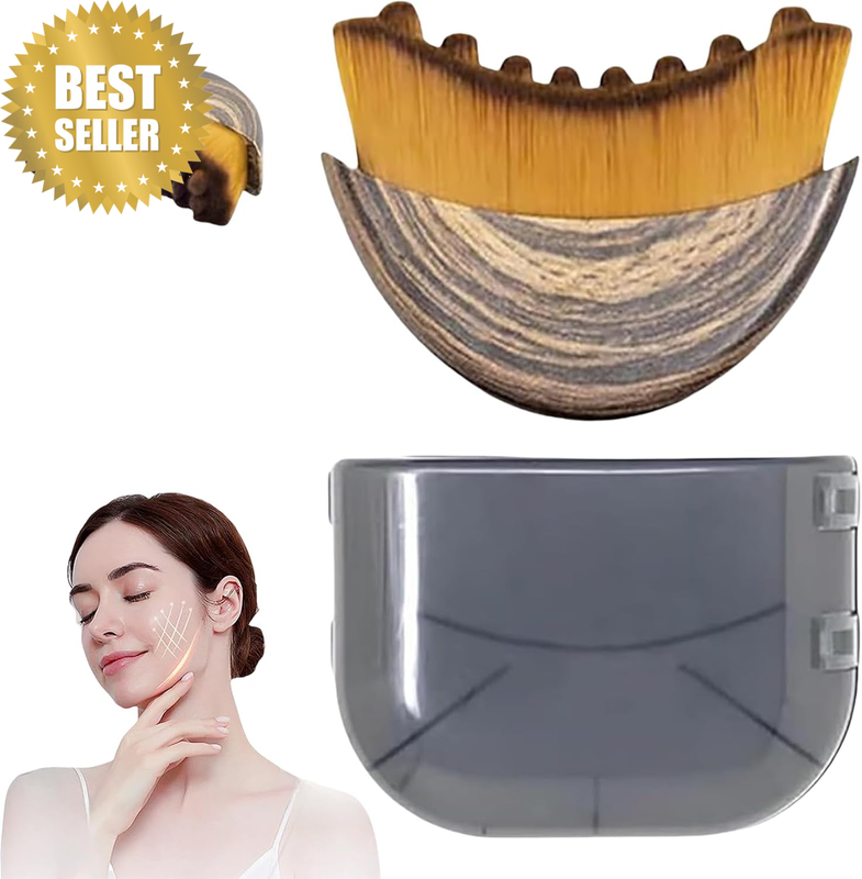 Dry Brushing Face Brush - Lymphatic Contour Face Brush, Lymphatic Drainage Massa