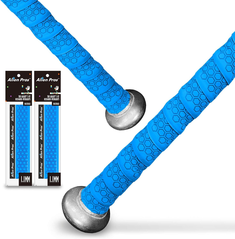 ALIEN PROS Bat Grip Tape for Baseball 1.1 MM (2 Pack) - Precut and Pro Quality B