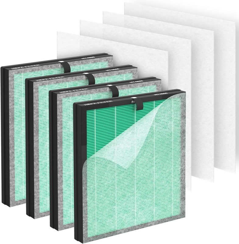 4 Pack HY4866 Replacement Filter, Compatible with MORENTO HY4866 Air Purifier， P