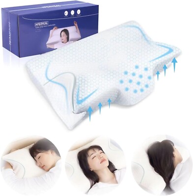 Dosaze Contoured Orthopedic Pillow, Neck Pillows for Pain Relief Sleeping,